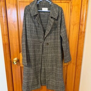 Gray Plaid Women's Coat